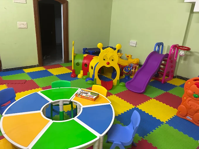 Colorful indoor play area at Shree Vasavi Kinder Nest